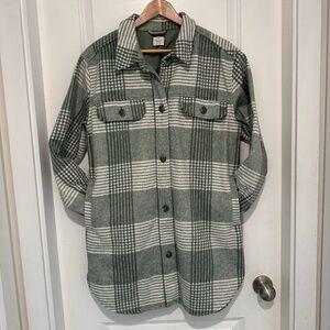 Denver Hayes | Women’s Green Plaid Long Sleeve Jacket Shacket Size Medium  NWOT